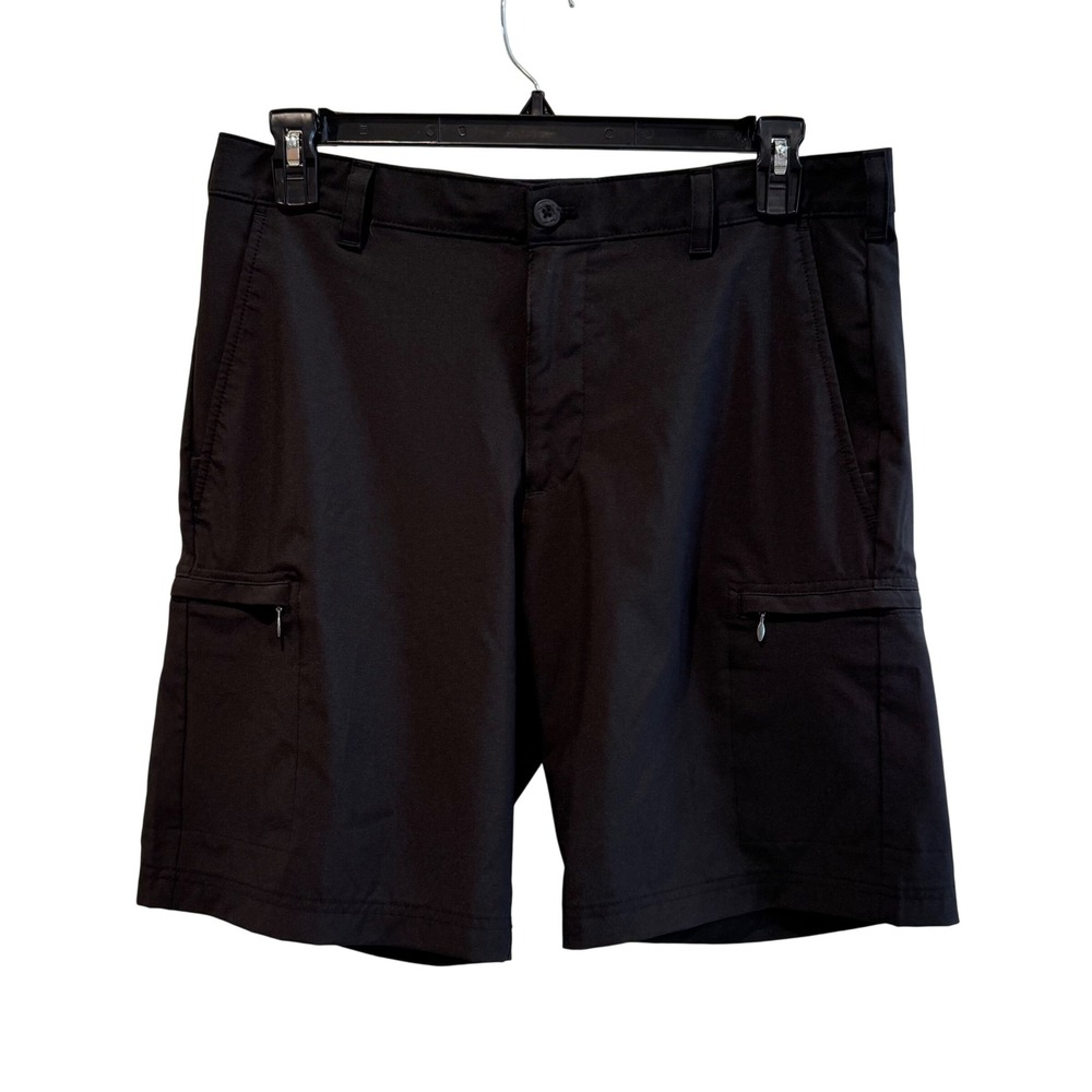 IZOD Golf Mens Size 34 Black Stretch Cargo Shorts Performance Activewear